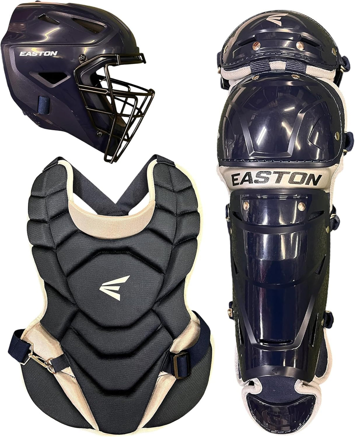 Black 3-Piece Catcher's Set with NOCSAE Certified Helmet, Chest Protector & Leg Guards A158