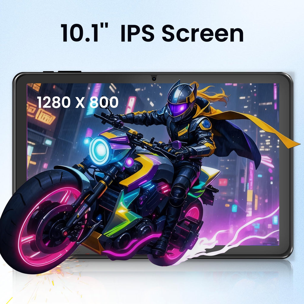 Android 15 Tablet, 10.1 Inch 18GB RAM 128GB ROM, 1TB Expandable, 1280 * 800 HD Display, 5G WiFi, BT5, 6000mAh Battery, GMS B65574