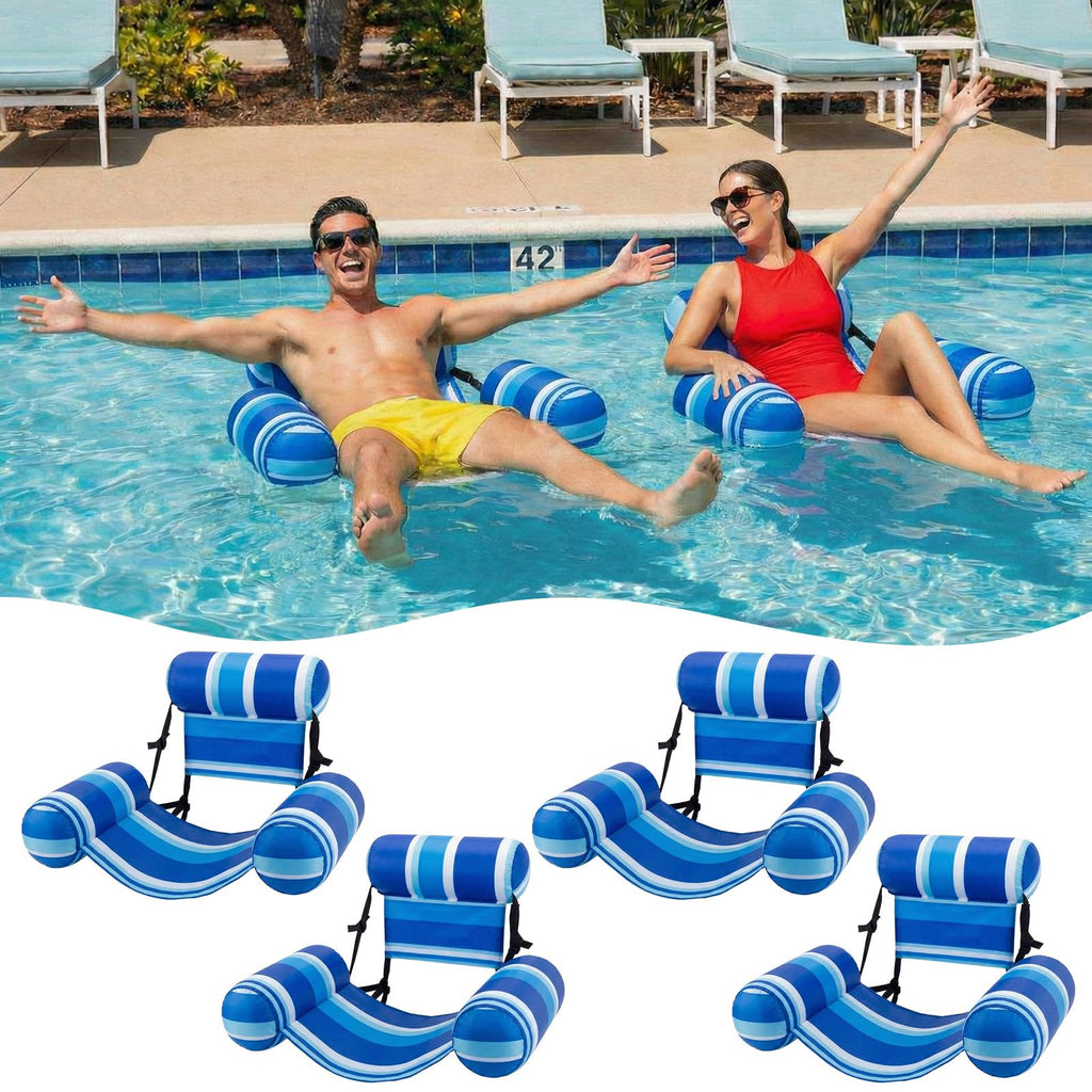 4 Packs Inflatable Pool Floats Chairs J692821