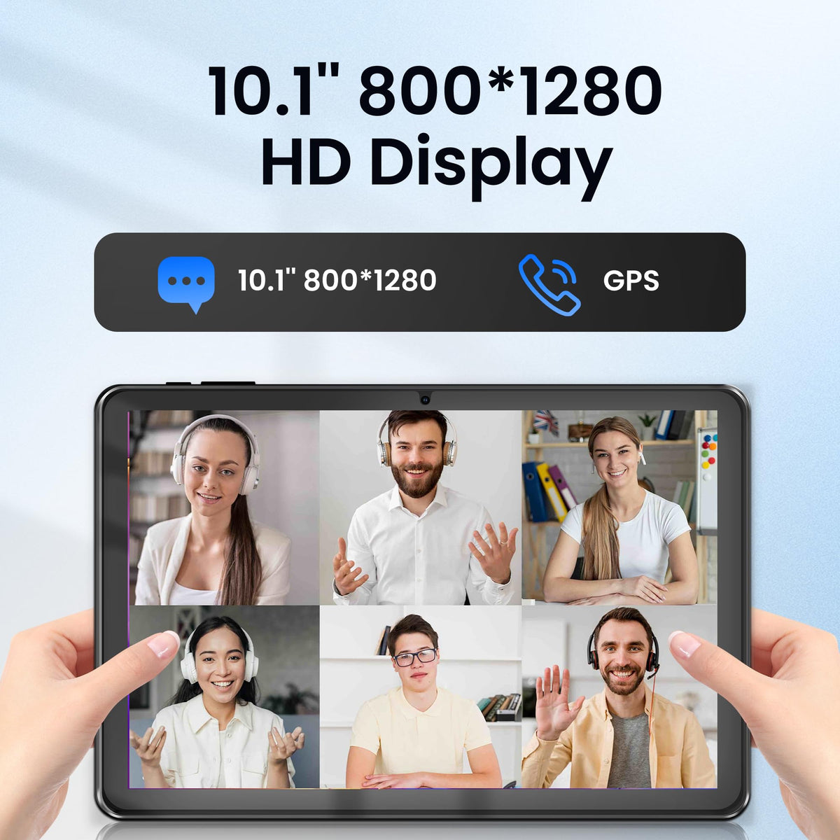 Android 15 Tablet, 10.1 Inch 18GB RAM 128GB ROM, 1TB Expandable, 1280 * 800 HD Display, 5G WiFi, BT5, 6000mAh Battery, GMS B65574