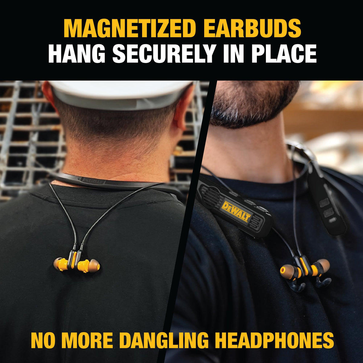 Black 2-in-1 Neckband Bluetooth Headphones P43810