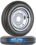 2-Pack Trailer Tire Rim Assembly 4.80-12 12 5 Lug Silver D790