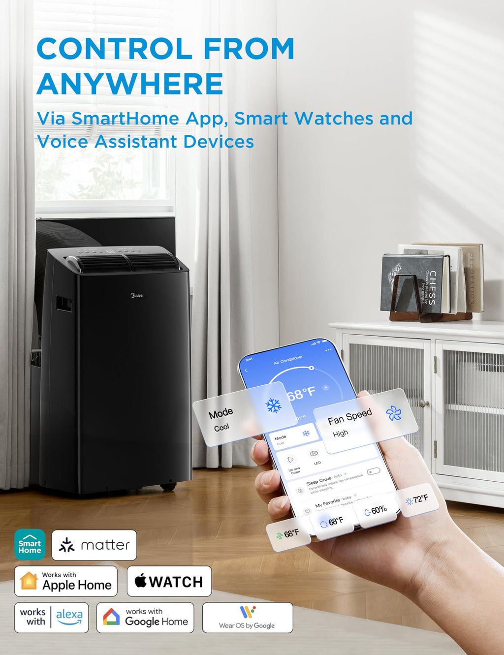14,000 BTU Portable Air Conditioner with Heat B902364