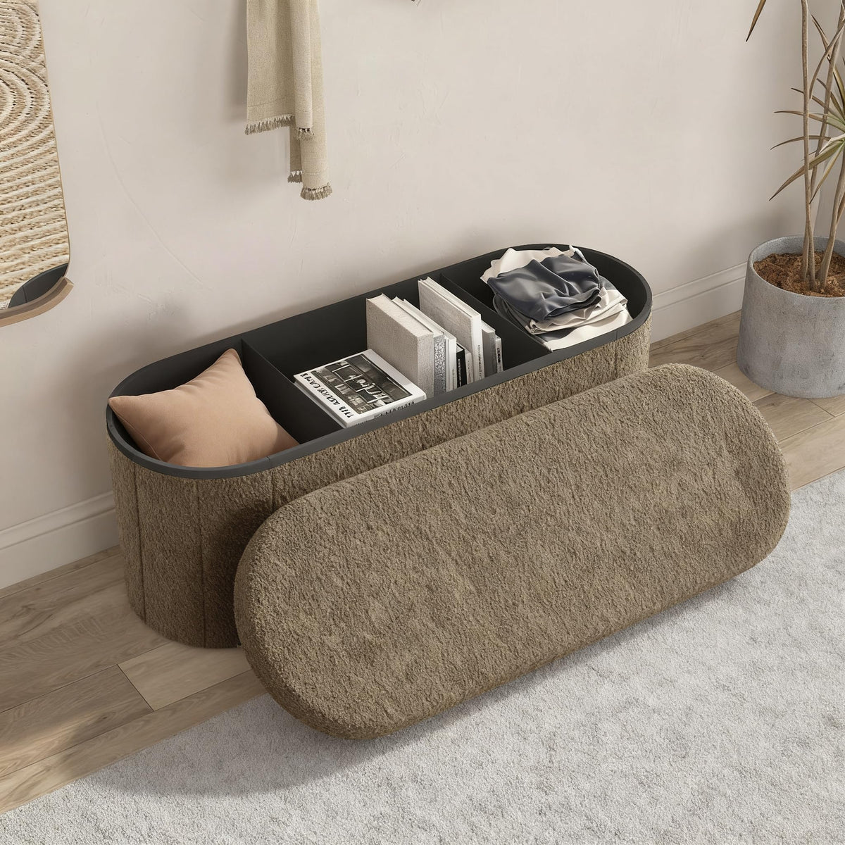 Oval Storage Ottoman F873750
