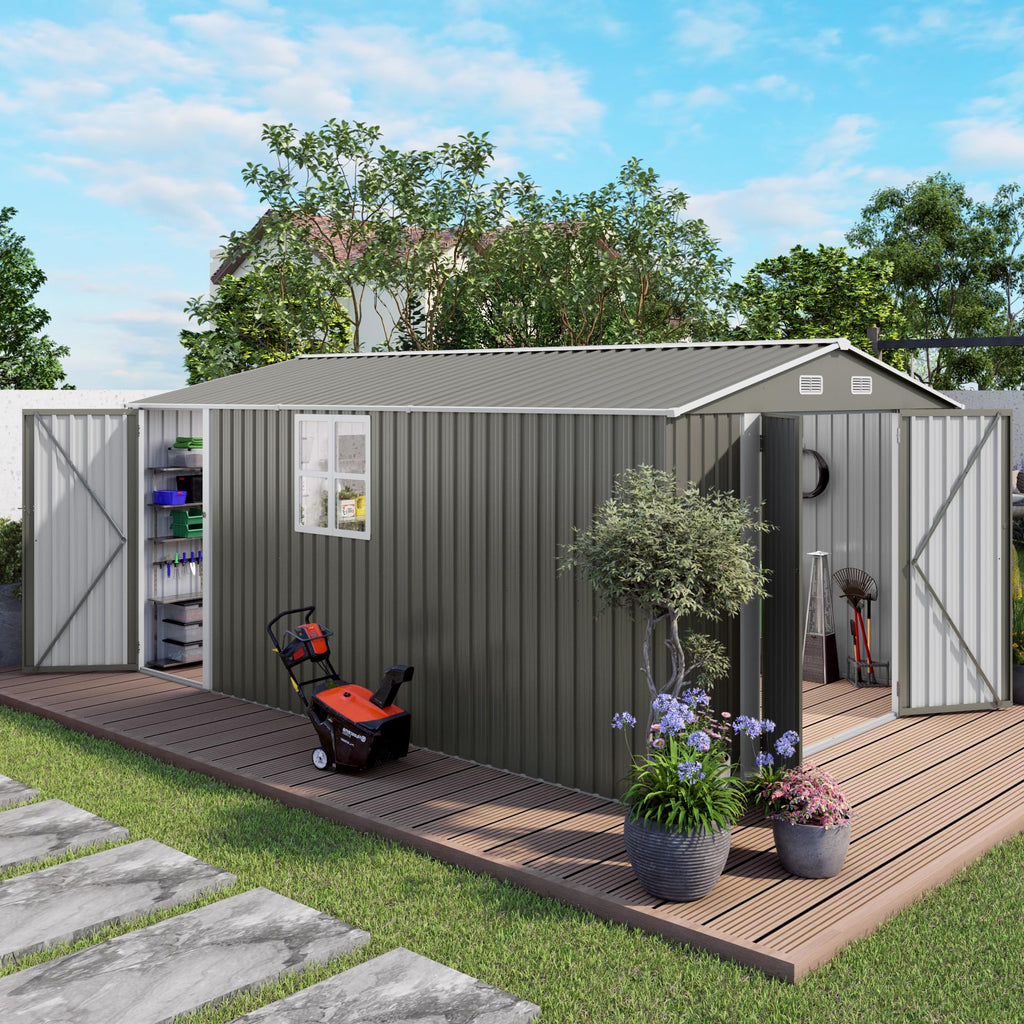 10x14 FT Outdoor Metal Storage Shed K9564